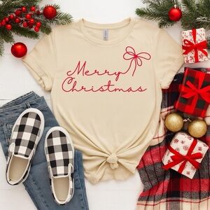 Merry Christmas Cream T-Shirt